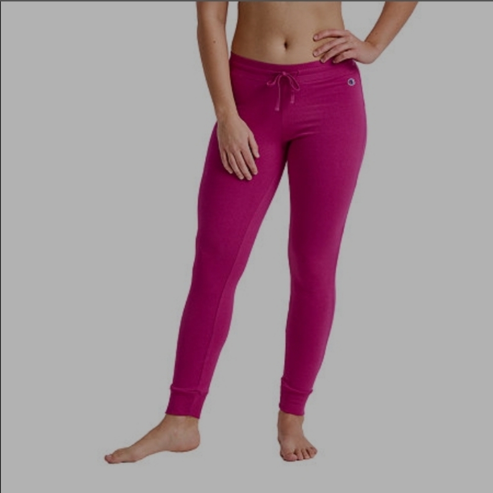 Champion Womens Pajama Pants Large Pink Athletic wear Cotton Sleepwear